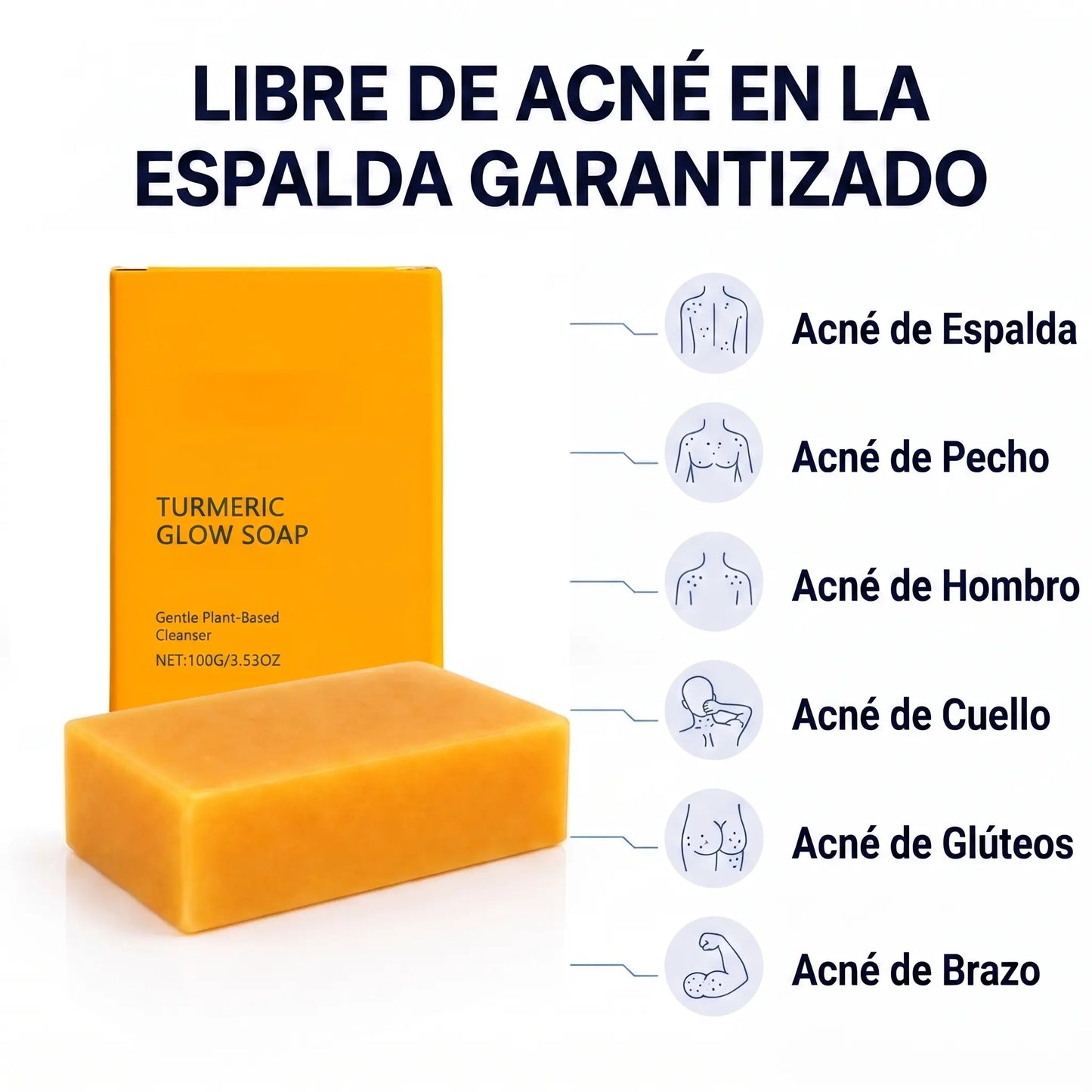 Glow Bar Cúrcuma — Aclara Manchas, Acné y Tono Disparejo
