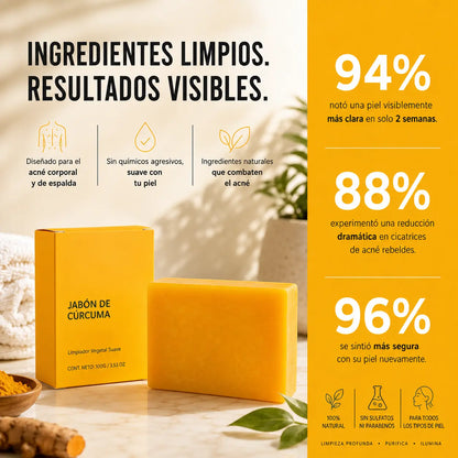 Glow Bar Cúrcuma — Aclara Manchas, Acné y Tono Disparejo