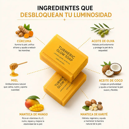 Glow Bar Cúrcuma — Aclara Manchas, Acné y Tono Disparejo
